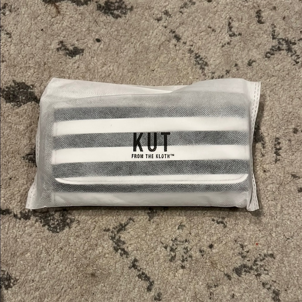 Kut from the Kloth Black and White Striped Clutch